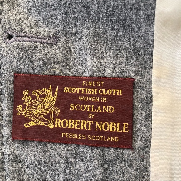 J Crew Robert Noble Scotland 100% Wool Blazer Women's Gray Rare Find Vintage - Picture 6 of 15